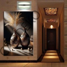 Caddeko Vazo ve Çiçekler Kanvas Tablo DKMR386