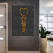 Caddeko Ağız ve Diş Sağlığı Polikliniği Tabloları Dekoratif Diş, Dekoratif Dişçi, Dişçi Dekorasyonu DSC-174A