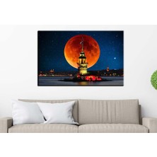Caddeko Masal Istanbul Kız Kulesi Masalsı Gece Istanbul Tablosu Dkm-75-2b