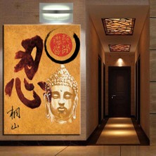 Caddeko Buddha Feng Shui Buda Kanvas Tablo K68-30