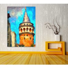 Caddeko Istanbul Galata Kulesi Yağlı Boya Görünüm Sanatçı Selçuk Özkan DKMR256