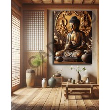 Caddeko Buddha Feng Shui Buda Kanvas Tablo FNGS26