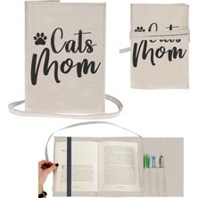 Sister Home Design Cats Mom Nakışlı Kitap - Tablet - Ebook Çantası / Kılıfı