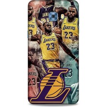 Lopard Samsung Galaxy C5 Pro Kılıf Basketbolcular 17 Lebron 23 Lakers Yumuşak Kılıf