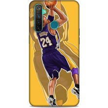 Lopard Realme 5 Pro Kılıf Basketbolcular 9 Kobe Bryant 24 Mor Uv Kılıf