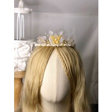 Medusa Kuvars Taç Papillon (Saç Aksesuarı, Doğal Taş, Gelin Tacı, Düğün, Mezuniyet, Luxury, Design )