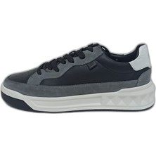 Marcomen Siyah Deri Erkek Sneaker Ayakkabı