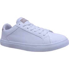 Kinetix Beyaz Altın Bağcıklı Sneakers Spor Ayakkabı