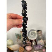 Medusa Oniks Doğal Taş Taç (Doğal Taş, Saç Aksesuarı, Taç)