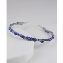 Medusa Lapis Lazuli Doğal Taş Taç (Doğal Taş, Taç, Saç Aksesuarı)