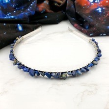 Medusa Lapis Lazuli Doğal Taş Taç (Doğal Taş, Taç, Saç Aksesuarı)