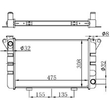 Oris Mekanik Motor Radyatör Renault R12 Tl Tx Stw Toros 475X304X42 2 Sıra Alüminyum 7700571627 MRN169034
