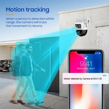 Filli Kutum 8 mp Çift Ekran Ptz Wifi Gözetim Aı Insan Algılama Kamera Bluetooth Connectinvity 3 Gece Görüş Modları IP66 Su Geçirmez Kamera