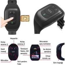 ercTEC H1 Gps Sağlık Takip Bilekliği (Sim Kartlı, BTK İmei Kayıtlı, Alzaymır, Epilepsi, Demans, Hasta, Yaşlı, Yetişkin)