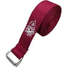 Yogaezo Lotus Çiçeği Baskılı Yoga Kemeri 200 cm x 4,5 cm %100 Pamuklu