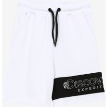 Discovery Expedition Lastikli Bel Standart Beyaz Erkek Şort D4SB-SHT3016