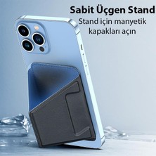 Polham 2in1 Telefon Arkası Cüzdan ve Magsafe Masaüstü Telefon Stand Iphone 12 13 14 15 Pro Max Stand