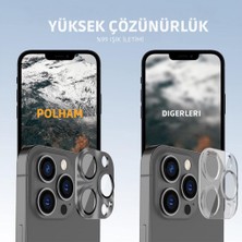 Polham 8k Çözünürlüklü Iphone 15 Pro ve Iphone 15 Pro Max Ile Uyumlu Kamera Koruyucu Lens, 5 Katman Korumalı