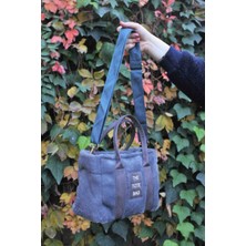 Cirphi Collection Gri The Tote Bag Peluş Kolon Askılı Omuz ve El Çantası