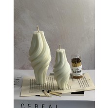 Çakra Ikili Spiral Model Kokulu Vegan Soya Mum Seti