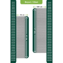 Edükkanım Kaydırmaz Gri Bal Petek Paspas EN:90CM 90 x 50