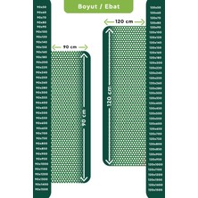 Edükkanım Kaydırmaz Yeşil Bal Petek Paspas EN:90CM 90 x 50