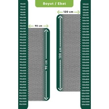 Edükkanım Kaydırmaz Siyah Bal Petek Paspas EN:90CM 90 x 50