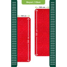 Edükkanım Kaydırmaz Kırmızı Karmaşık Paspas EN:100CM 100 x 50
