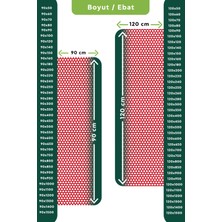 Edükkanım Kaydırmaz Kırmızı Bal Petek Paspas EN:120CM 120 x 50