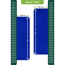 Edükkanım Kaydırmaz Mavi Karmaşık Paspas EN:100CM 100 x 50