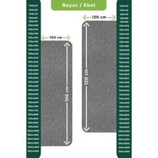 Edükkanım Kaydırmaz Gri Karmaşık Paspas EN:120CM 120 x 50