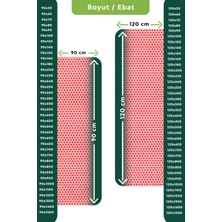Edükkanım Kaydırmaz Kırmızı Yıldız Paspas EN:120CM 120 x 50