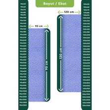 Edükkanım Kaydırmaz Mavi Yıldız Paspas EN:90CM 90 x 50