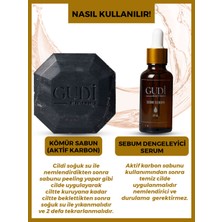 Gudi Aktif Kömür Sabunu 120 Gr & Yağ Dengeleyici Sebo Serum 35 Ml