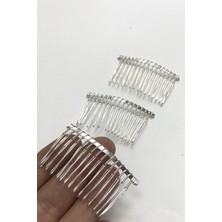 Gümüş Renk Metal Tarak Toka 6*3,5 cm
