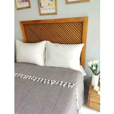 Collessia Home %100 Pamuklu Çift Kişilik Pike Yatak Örtüsü - 200X230 cm - Mor