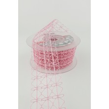 Pembe Dantel Tela Kurdele 4 cm 10 mt