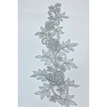 Gül Desen Dantel Güpür Aplik