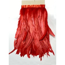 Kırmızı Uzun Şandel Tüyü 1 mt