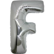 Organizasyon Pazarı 34 inç F Gümüş Renk Harf Folyo Balon