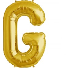 Organizasyon Pazarı 34 inç G Gold Renk Harf Folyo Balon