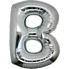 Organizasyon Pazarı 34 inç B Gümüş Renk Harf Folyo Balon