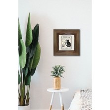 Artavessa Masif Ahşap Çerçeveli Taş Tablo Pano 15,5 x 15,5 cm