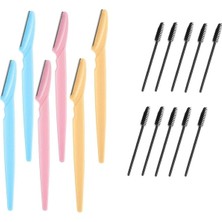 Mujgan 2'Li Kaş Bakım Seti Kaş Usturası 6'Lı + 10'Lu Kaş Tarama Fırçası Siyah