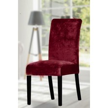 Elgeyar Ipek Kadife Sandalye Kılıfı,sandalye Örtüsü, Lastıkli, Standart 6li