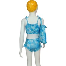 Urz Kids Kız Çocuk Elsa Ana Temalı Plaj Çantalı Bikini Frozen Temalı Çocuk Bikini Çantalı Bikini