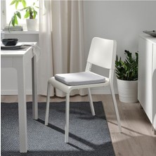 IKEA Staggstarr 36X36X2,5 cm Açık Gri Kaymaz Tabanlı Sandalye Minderi Kaydırmaz Taban