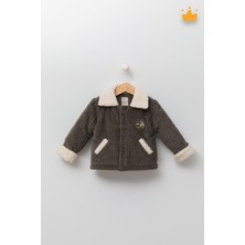 Baby Hola Antrasit Kadife Pamuk Astar Kız Çocuk Bomber Kaban 1.5 Tog Şık ve Rahat Tasarım