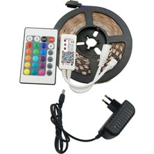 Cata CT-4557 Rgb Şerit LED Seti 5 mt Rgb LED 3 Renk + Trafo + Rgb Kumanda AYDNLTMDNYM-CT-4557