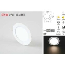 Cata CT-5146 Beyaz 9W Panel LED Armatür